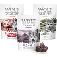 6x180g Bouchées lot mixte poulet, canard, agneau Wolf of Wilderness - Friandises pour chien
