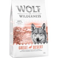 1kg Adult Great Desert, dinde Wolf of Wilderness Croquettes pour chien