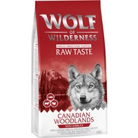 1kg Mini-croquettes "RAW TASTE" - Canadian Woodlands - bœuf, dinde, cabillaud Wolf of Wilderness Croquettes pour chien
