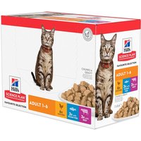 Hill's Science Plan Adult thon pour chat - En complément : 12 x 85 g sachets Hill's Science Plan Adult viande et poisson