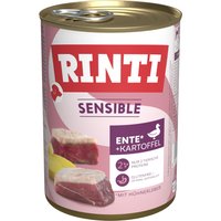 Ekonomipack: RINTI Sensible 12 x 400 g - Anka & potatis med kycklinglever