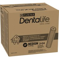 PURINA Dentalife Snack per igiene dentale - 48 Stick (16 x 69 g) per cani di tg media (12 - 25 kg)