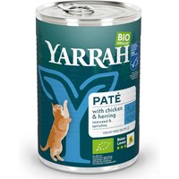 Blandat provpack: Yarrah Ekologisk Paté 6 x 400 g - Blandpack: Fisk + Ekologisk kyckling