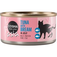 12x170g Cosma Thai/Asia en gelée thon, daurade - Pâtée pour chat