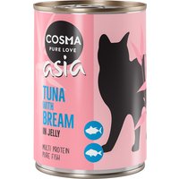 6x400g Cosma Thai/Asia en gelée thon, daurade - Pâtée pour chat