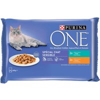 18x85g Chat Sensible - poulet, thon ONE PURINA pour chat + 6 sachets offerts !