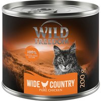 Offre d'essai : Croquettes, boîtes et friandises Wild Freedom pour chat - Boîte à l'unité Adult Wide Country, poulet (200 g)