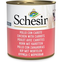 Schesir 12 x 285 g Alimento umido per cani - Pollo con Carote