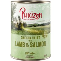 Purizon Adult 6 x 400 g - Adult Kycklingfilé med lamm, lax, potatis & päron