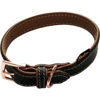 Heim Rosé fodrat halsband, svart/brunt - Stl. 35: 24 – 31 cm halsomfång, B 20 mm