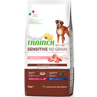 Natural Trainer Sensitive No Grain Adult Medium/Maxi Single Protein med fläsk & potatis - 12 kg