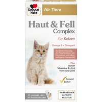 25x10g Doppelherz Haut & Fell Complex Aliment complémentaire pour chats