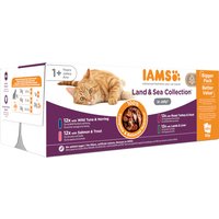 96x85g en gelée lot mixte Terre & Mer Delights IAMS Pâtée pour chat