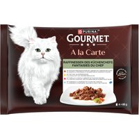 Provpack: Gourmet a la Carte 4 x 85 g - Köksmästarens finesser (anka, fjäderfä, sardiner, öring)