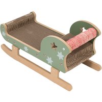 Zooplus Exclusive Luge de Noël à griffer L58 x l27 x H28,5 cm Chat