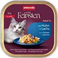 32 x 85 g Animonda Vom Feinsten Adulte poulet, saumon en gelée, nourriture humide pour chat