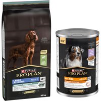 16kg Large Adult Athletic Sensitive Digestion agneau, riz PURINA PRO PLAN croquettes pour chien + 12x400g boîtes offertes !