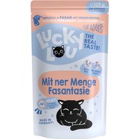 48x 125g Lucky Lou adulte volaille & faisan nourriture pour chat humide