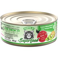 6x80g Porta 21 Superfood poulet, kiwi - Pâtée pour chat