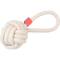 Balle en corde avec poignée TIAKI pour chien - L 23 x 8,3 cm de diamètre
