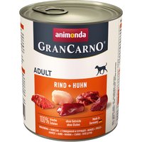 6x800g Original Adult bœuf, poulet Animonda GranCarno - Pâtée pour chien