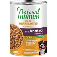 9 x 415 gr of 9 x 400 gr + 3 x 415 of 3 x 400 gr Natural Trainer natvoer voor honden - Sensitive No Gluten Adult Eend & Volle granen 12 x 400 g