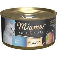 24x85g Filets fins en sauce pur thon Miamor - Pâtée pour chat