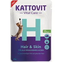 12x85g Kattovit Vital Care Hair & Skin volaille - Pâtée pour chat