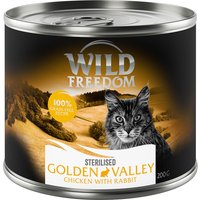 12x200g Adult Golden Valley Sterilised - lapin, poulet Wild Freedom nourriture humide pour chat
