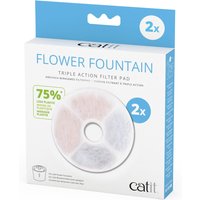 Abreuvoir Catit 2.0 avec fleur pour chat - lot de 2 filtres TRIPLE ACTION sans cadre