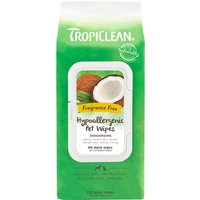 Lingettes hypoallergéniques TropiClean pour chien et chat  - 100 lingettes