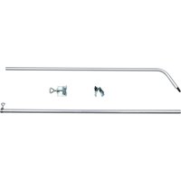 Fixation pour balustrade pour filet de protection, avec barre télescopique - pour chat