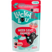 16x125g Lucky Lou Adult Gevogelte & Tonijn nat kattenvoer