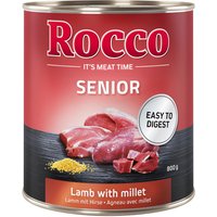 24x800g Rocco Senior lot mixte agneau & millet et volaille & flocons d'avoine - Pâtée pour chien