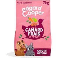 7kg Edgard & Cooper Medium Puppy Canard et poulet sans céréales croquettes pour chien