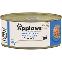 Mégapack Applaws 48 x 70 g pour chat - thon, crabe