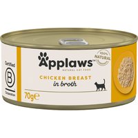 Mégapack Applaws 48 x 70 g pour chat - filet de poulet