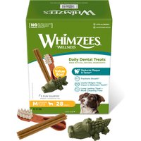 Taille M : pour chien de taille moyenne (12 - 18 kg, 28 pièces) Whimzees by Wellness Mixbox friandises pour chien