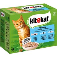 Ekonomipack: Kitekat portionspåsar 48 x 85 g - Fisch Box i gelé