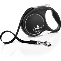 Laisse flexi Black Design noir, 5 m pour chien - taille L : jusqu'à 50 kg