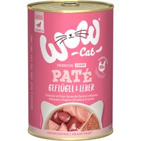 Sparpaket 12x 400g WOW Cat Junior Geflügel & Leber Katzenfutter nass