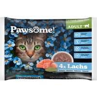 Ekonomipack Pawsome Adult Cat 8 x 85 g - Lax