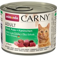 12x200g Adult bœuf, dinde, lapin Animonda Carny - Pâtée pour chat