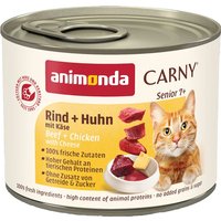 animonda Carny Senior 6 x 200 g - Nötkött, kyckling & ost