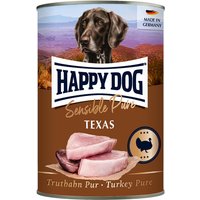 Happy Dog Sensible Pure 6 x 400 g - Texas (kalkon pur)