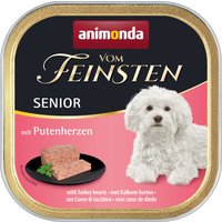 22x150 g animonda Vom Feinsten Senior avec cœurs de dinde nourriture humide pour chien