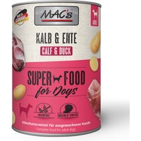 6x800g MAC's adulte veau, canard, nourriture pour chien humide