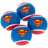DC Superman tennisboll-set - 4 st (Ø 6,3 cm vardera)