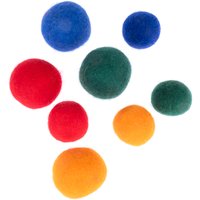 zooplus Basics Felt Balls Cat Toy Set - Set of 8 (4 x diameter 4cm, 4 x diameter 3cm)