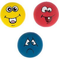 zooplus Basics hondenspeelgoed Emoji latex ballen set van 3 (Ø5cm per stuk)